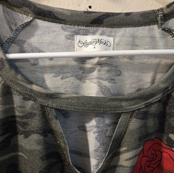 NWT Lauren Moshi Zahara Rose Camo sweatshirt - Picture 9 of 10